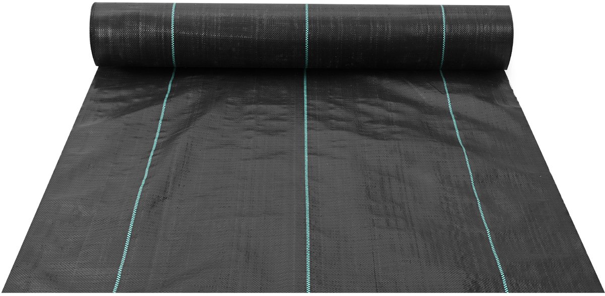 Weed Barrier Landscape Fabric, 0.9 x 76.2 m, 5OZ Polypropyleen, Hoge Dichtheid, Scheurvast, Zeer Doorlatend, Voor Tuin en Landbouw