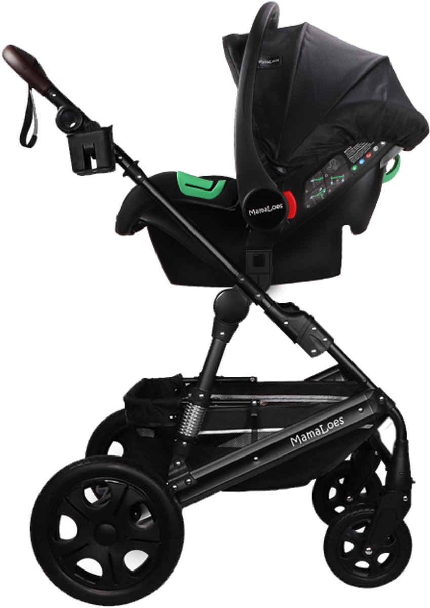 MamaLoes Marly 3 in 1 Kinderwagen - Zwart thumbnail 4