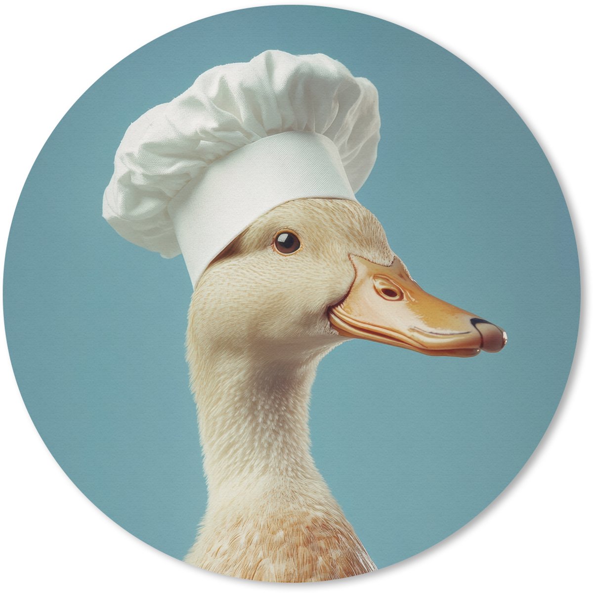 Muismat rond 40x40 cm - Mousepad Eend - Koksmuts - Cute - Vogel - Ronde muismatten