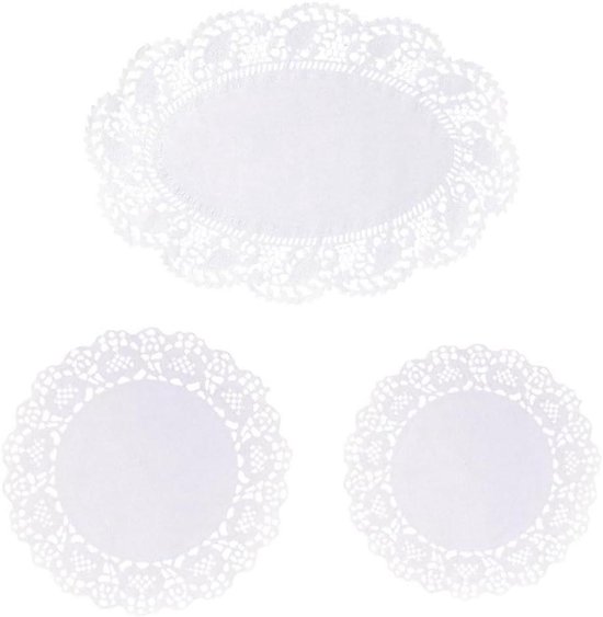 Selecto Bake 100 ovale papieren kleedjes wit 10,4'' (26,5 cm) kleedjes wegwerp papieren placemats taartverpakkingsblokken voor bruiloft servies voedsel decoratie Selecto Bake 100 ovale papieren kleedjes wit 10,4'' (26,5 cm) kleedjes wegwerp papieren placemats taartverpakkingsblokken voor bruiloft servies voedsel decoratie