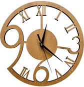 Cander Berlin MNU 2725 D Wanduhr Holz lautlos 25 cm modern Eichenfurnier Vintage ohne Tickgeräusche Küche Wohnzimmer analog