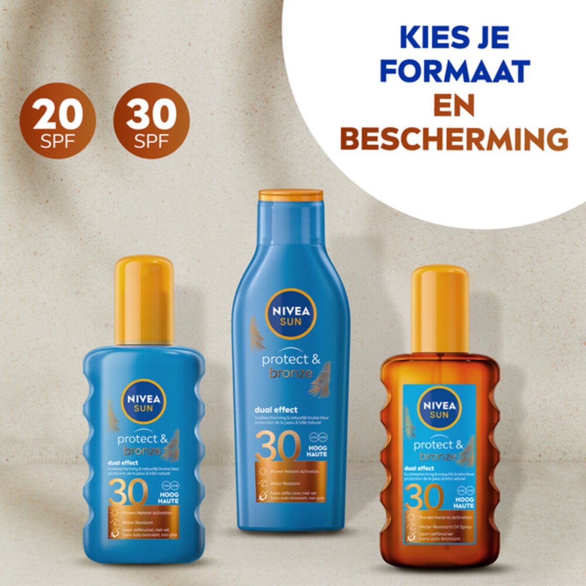 Goedkoopste 6x Nivea Sun Protect & Bronze Olie Spray SPF 30 200 ml