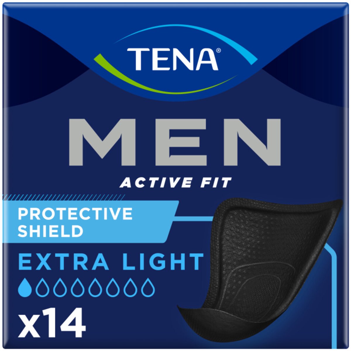 Goedkoopste 5x TENA Men Active Fit Protective Shield Extra Light 14 stuks