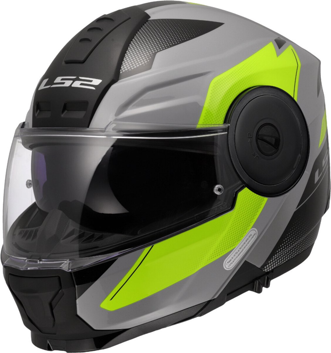 LS2 Helm Scope II Duria FF902 grijs / fluor geel maat XL