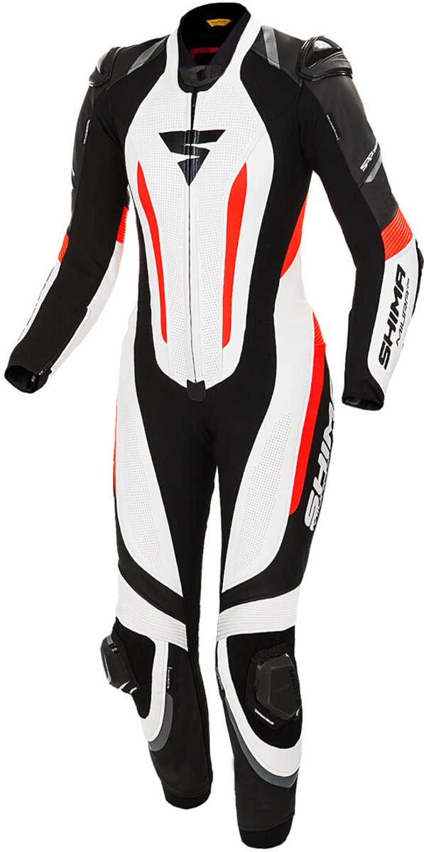 SHIMA Miura RS Dames Zwart Wit Rood 1-Delig Motorpak - Racepak