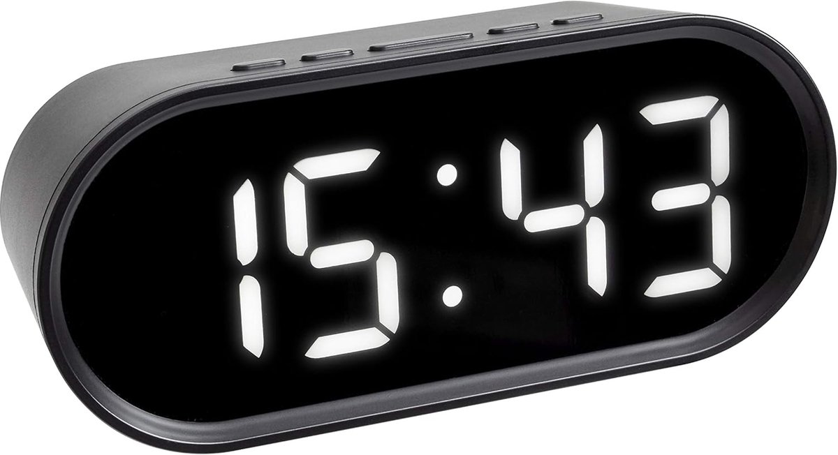Digitale wekker met LED cijfers en Snooze functie - Binnentemperatuur weergave
