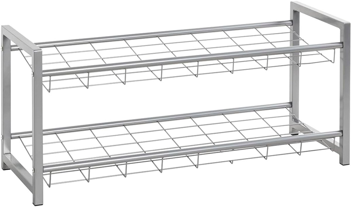 Schoenenrek metaal aluminium B 80 x D 30 x H 38 cm - HAKU Möbel