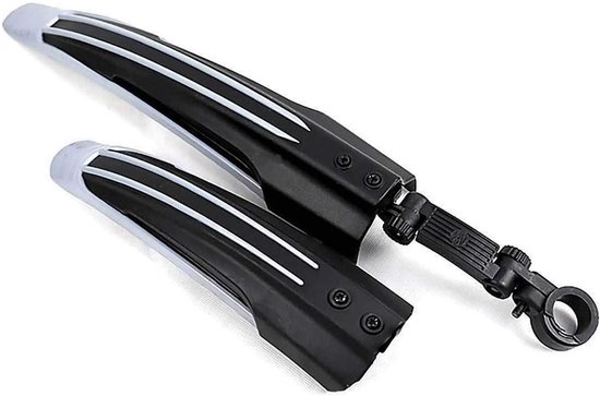 HKYBCF 24 26 27.5 29 Inch MTB Spatbord Zachte Rubber TPE Fiets Voor Achtervleugel Voor Fiets Modder Guard Mountainbike Spatbord Accessoires Fiets Fender (Kleur: Voor en achter