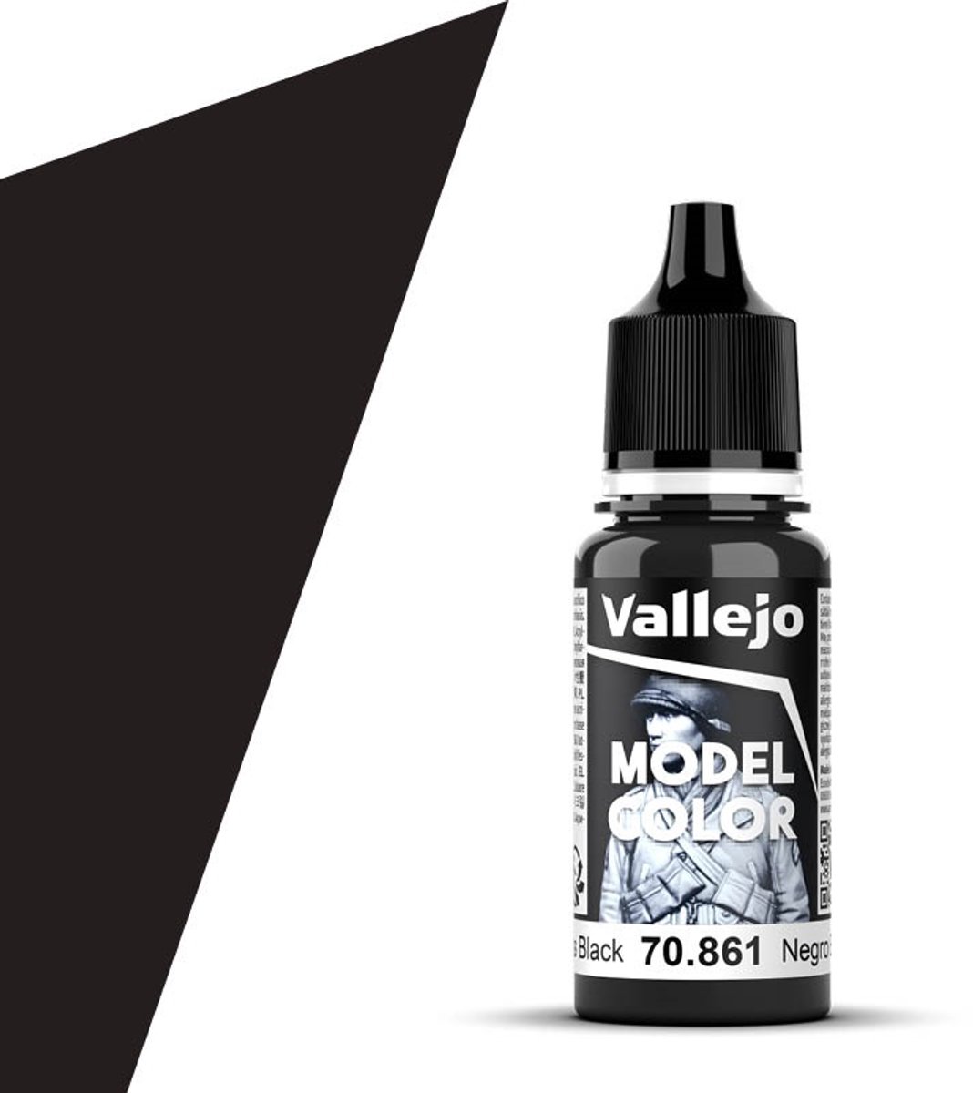 Vallejo Hobbyverf Acrylverf - 70861 Model Color Glossy Black