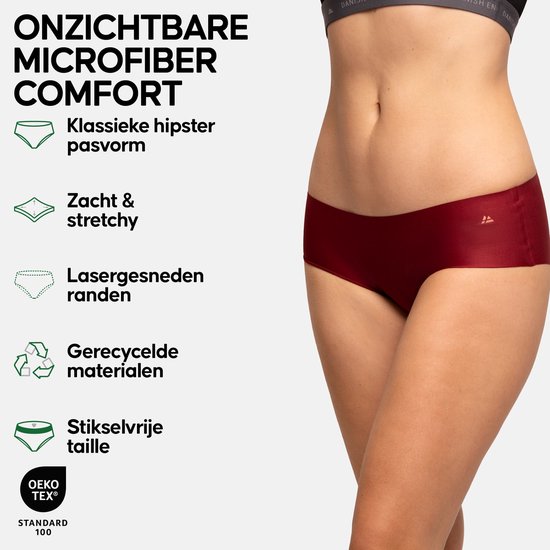 DANISH ENDURANCE Culotte de bikini pour femme avec ceinture élastique - Katoen Bio confortable - 3 paires - Taille L