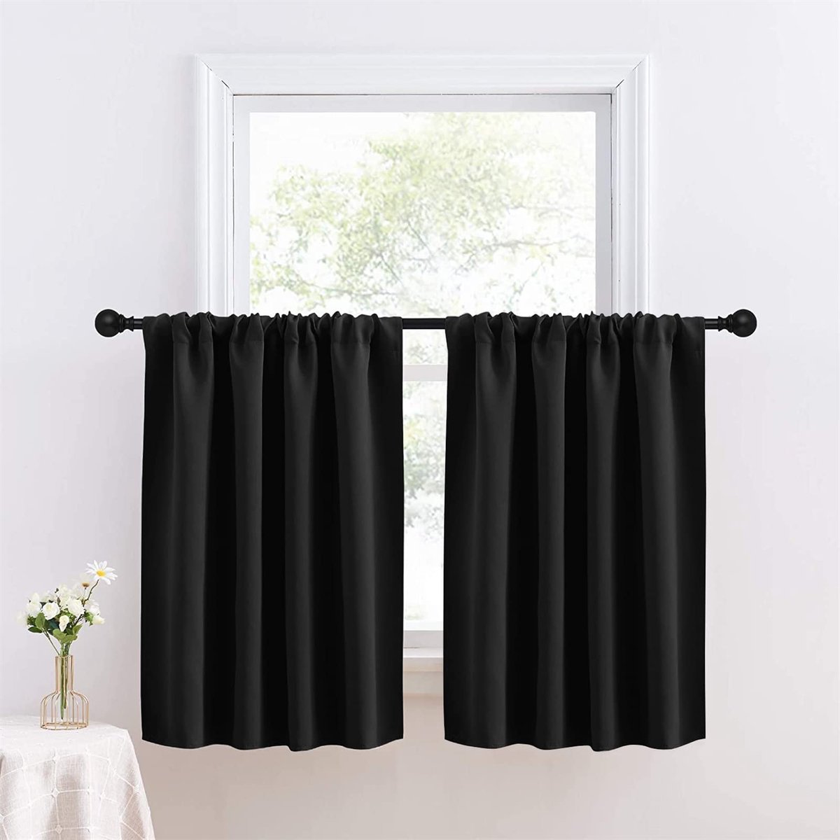 Ibenzoa Zwart Privacy Gordijn - 76x92 cm