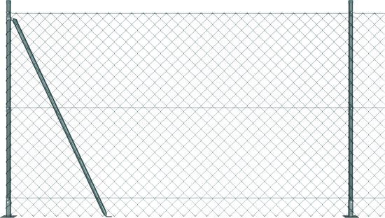 vidaXL Hek met Paal Zilver 0,5 x 10 m Staal - Schuttingen