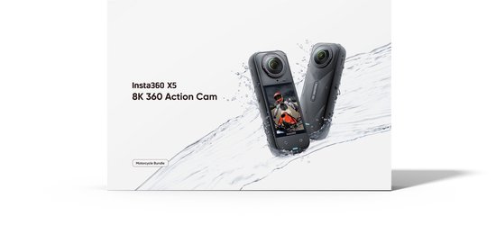 Insta360 X5 Motorbundel Waterdicht - Actioncam - Zwart