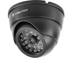 Cabletech LED Dome Dummy Camera - Met Led Indicatie en Sticker - Op batterijen - DK-3 - Zwart