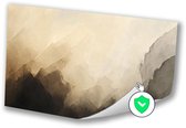 Mystiek berglandschap in aardetinten - Bergen poster - Muurdecoratie landschap - Aquarel - Vintage posters - Posterprints - poster 120x80 cm