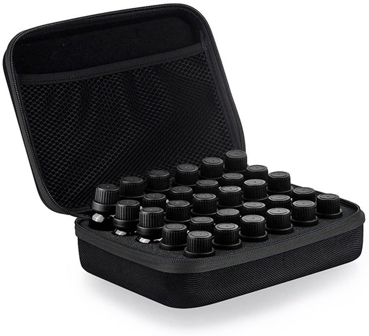 Ibenzoa® EVA Etherische Olie Opbergtas - 30 Gaten, Zwart