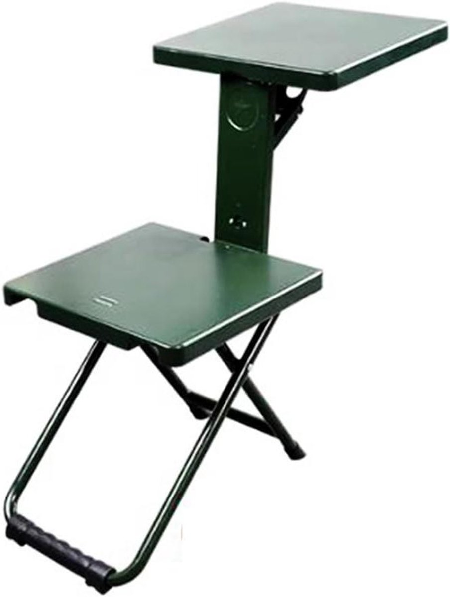 Opvouwbare Strandstoel 2-in-1 Tafel Met Stabiel IJzeren Frame Armsteun Balken (Kleur: Groen)