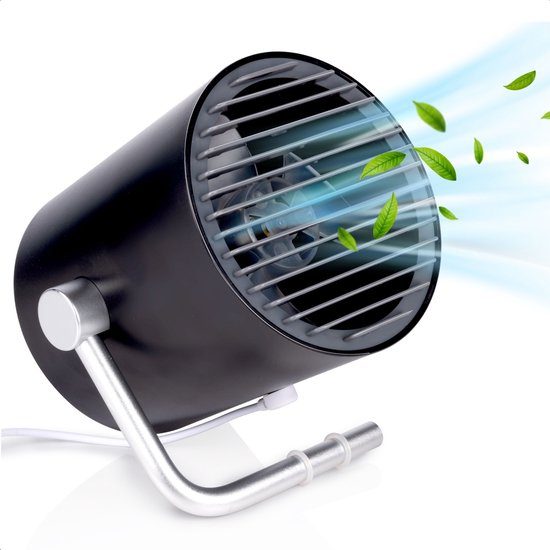 Cheqo® Bladloze Tafelventilator Tafel Ventilator Stil & Compact Airco Alternatief Fan Ideaal Voor Kantoor Bureau Modern Design Usb 2009143402