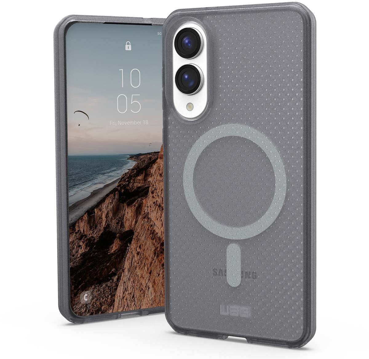 UAG Dot Case geschikt voor MagSafe geschikt voor Samsung Galaxy S25 Edge - Ash