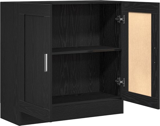 vidaXL - Noir - Chêne - Bibliothèque - - - 82,5 x 30,5 x 80 cm - - - Bois d'ingénierie