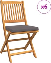 vidaXL Houten Tuinstoelen Stapelbaar - 60 x 57.5 x 90 cm