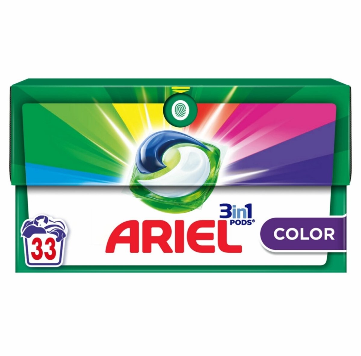 1 x Ariel - 3in1 Wasmiddel Pods - Color - 33 Pods - 3 In 1 Wasmiddel - Kleurbehoud - Wasmiddel Pods - Wasmiddel Voor Gekleurde Was - Koud Water Was