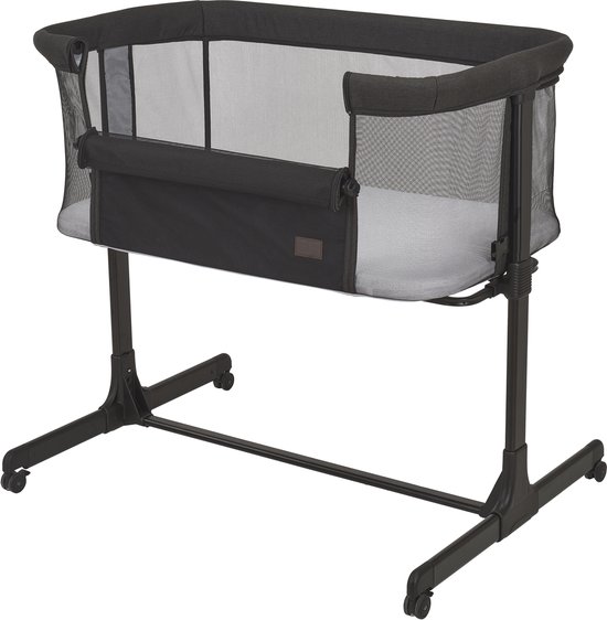 Bebies First Co Sleeper Grijs - Verstelbaar Frame & Matras - Vanaf 0-6 maanden