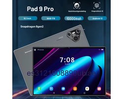 Mookes Pad 9 Pro Tablet 10.1 inch Android Snapdragon 8gen2 Global 16GB 1024GB 10000 mah 5G Dual SIM WIFI HD Scherm - Blue