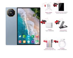 Pad 8 Pro Snapdragon 8gen2 Android 14 Tablet 11Inch Hd 12GB 512GB 12000 Mah 5G Dual Sim Wifi Tafels Pc - Blue