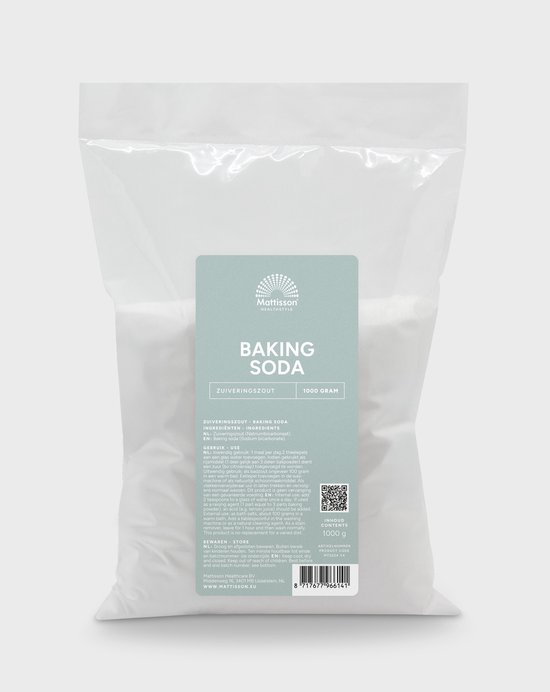 Mattisson - Baking Soda - Zuiveringszout Natriumbicarbonaat - Vegan - 1 kg