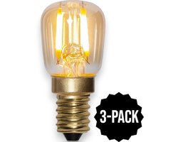 3-Pack | Mini Lampje - E14 - 0.5W - Super Warm Wit <2200K - Filament - Amber