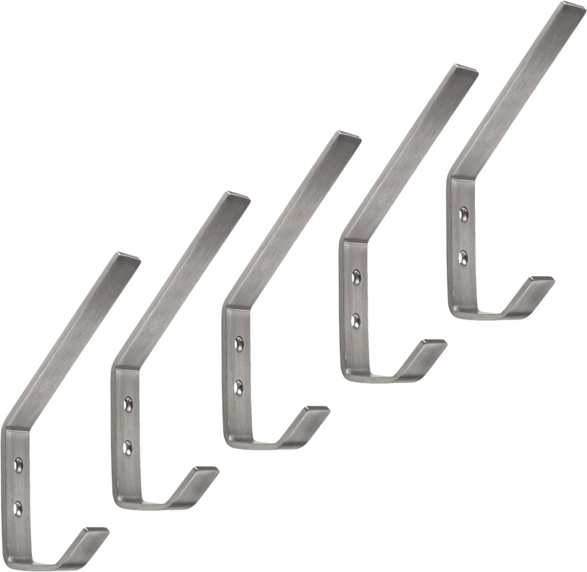 5 stuks Kapstokhaken ALBA moderne jashaak echt roestvrij staal 142 x 20 mm jashaken van SOTECH