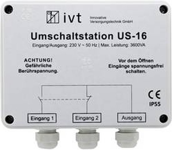 IVT US-16 Station de transfert 3600 VA 400034 160 mm x 145 mm x 77 mm Adapté au modèle (onduleur) : Universel