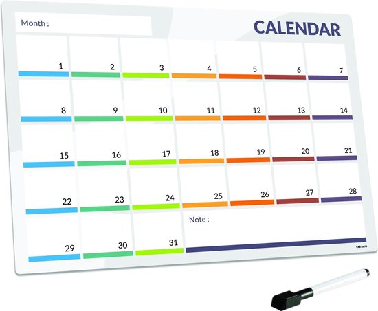 CKB Magnetische Maandplanner - Kalender 31 dagen - Magnetische koelkast  Maand planner... | bol.com