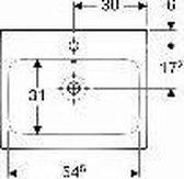 Geberit iCon wastafel met kraangat met overloop 60x48.5x15.5cm wit