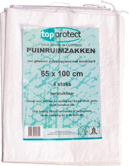 Afbeelding van Topprotect Puinruimzakken - geweven - 65x100cm
