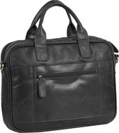 Justified Bags® - Max Laptop Business Bag - Laptoptas - Aktetas - 13'' Laptop - Leer - Zwart