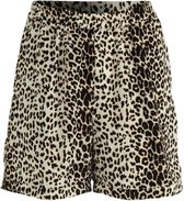 NA-KD high waist straight fit short met luipaardprint beige/zwart - 40, Zwart