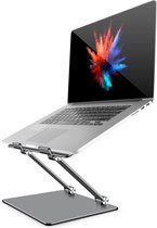 Trendfield Laptop Standaard - Luxe Ergonomische Laptophouder 10 - 18 Inch - Verhoger - Laptopstandaard - In Hoogte Verstelbaar - Aluminium - Space Grey