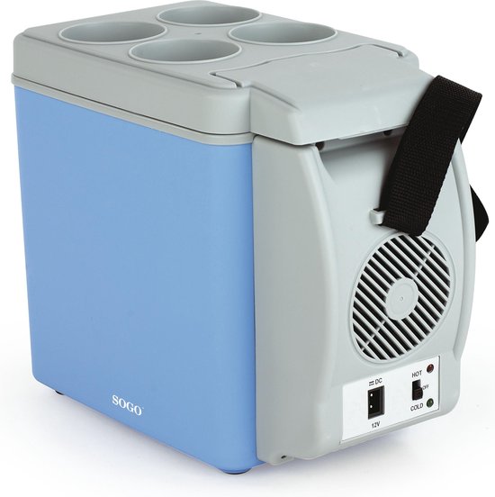 Sogo 474 - Draagbare Koelbox - 6 Liter - voor onderweg - met warmhoudfunctie - werkt op 12/240V