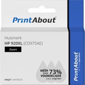 PrintAbout huismerk Inktcartridge 920XL (CD975AE) Zwart Hoge capaciteit geschikt voor HP