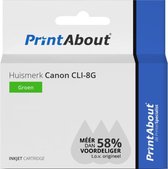 PrintAbout huismerk Inktcartridge CLI-8G Groen geschikt voor Canon