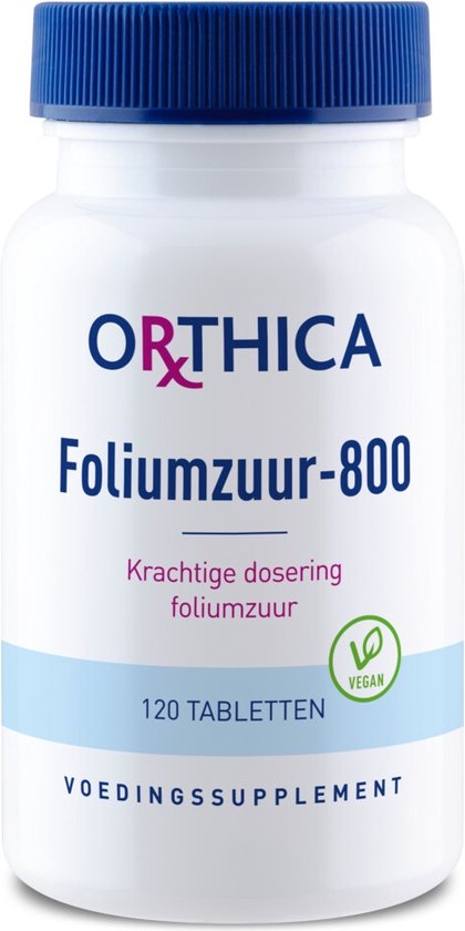 Orthica Foliumzuur-800  (vitaminen zwangerschap) - 120 Tabletten