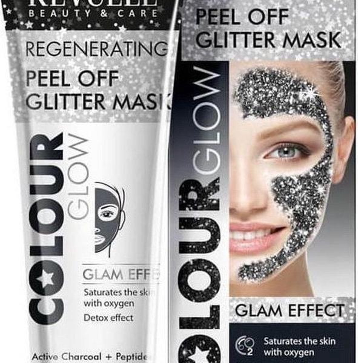 Revuele Peel Off Glitter Mask - Black (Regenerating) 80ml. | bol.com
