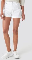 NA-KD Turn Up Mom Shorts White - 36, wit