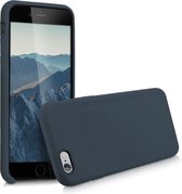 kwmobile telefoonhoesje voor Apple iPhone 6 / 6S - Hoesje met siliconen coating - Smartphone case in mat donkerblauw