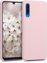 kwmobile telefoonhoesje voor Samsung Galaxy A50 - Hoesje met siliconen coating - Smartphone case in mat oudroze