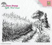 IFS005 Nellie Snellen Clearstamp cornfield and country road - stempel Landweg graan velden en akkers