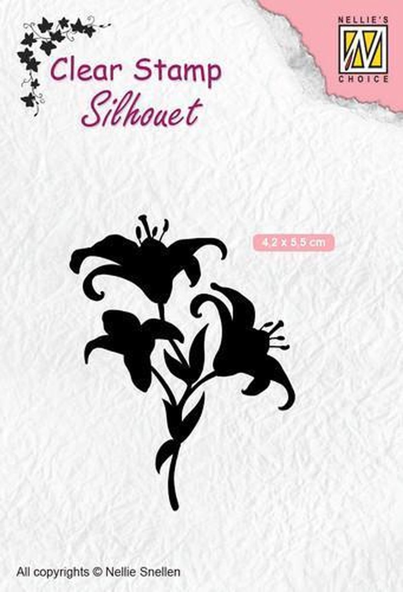 Nellies Choice Clearstempel - Silhouette lelies SIL052 42x55mm