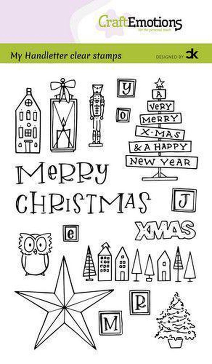Clearstamps A6 Handlettering - X-mas decorations 1 (Eng) Carla Kamphuis